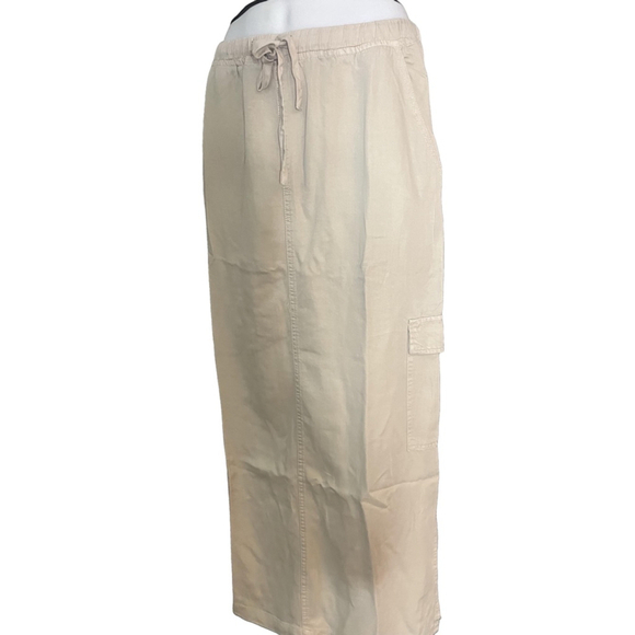 kacki tensil maxi skirt brown by nostalgia - Picture 3 of 14